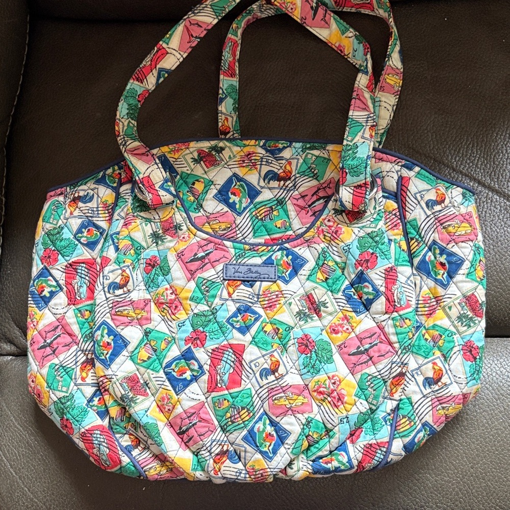 Vera Bradley Glenna bag in Cuban stamps